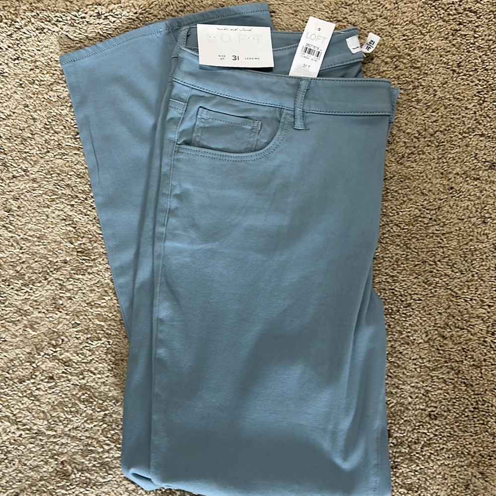 LOFT sz 12T light blue pant legging NWT